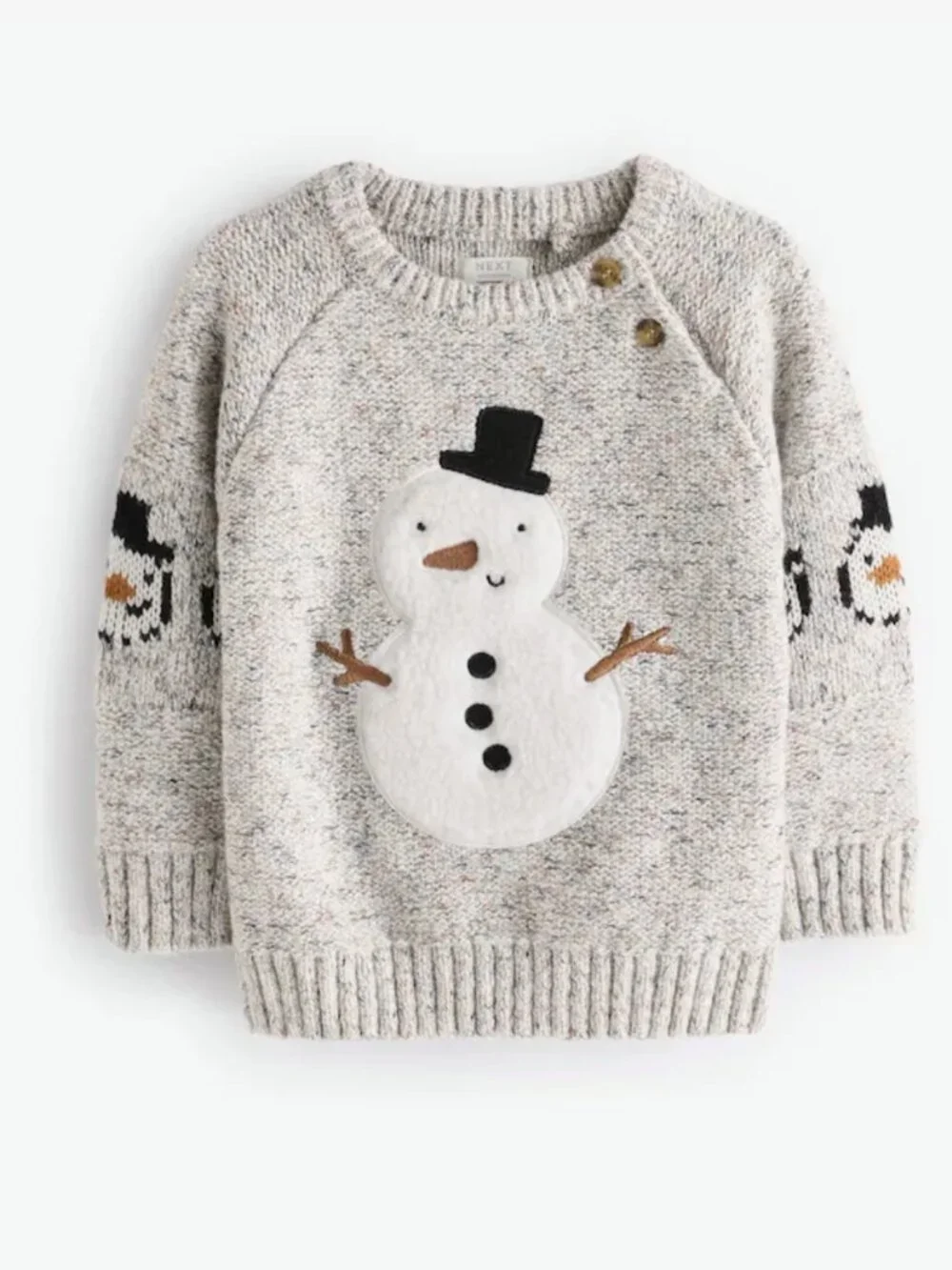 Next Kids Snowman Sweater Cotton Blend 6-7